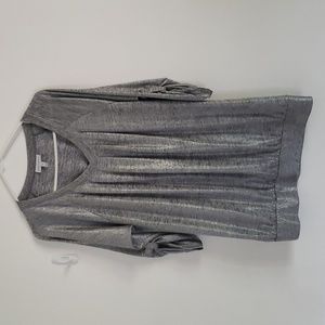 Shimmery silver grey shirt